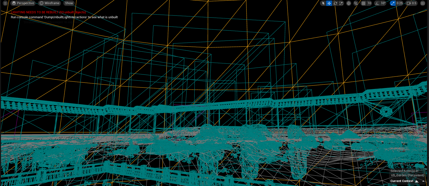 处理后场景线框图