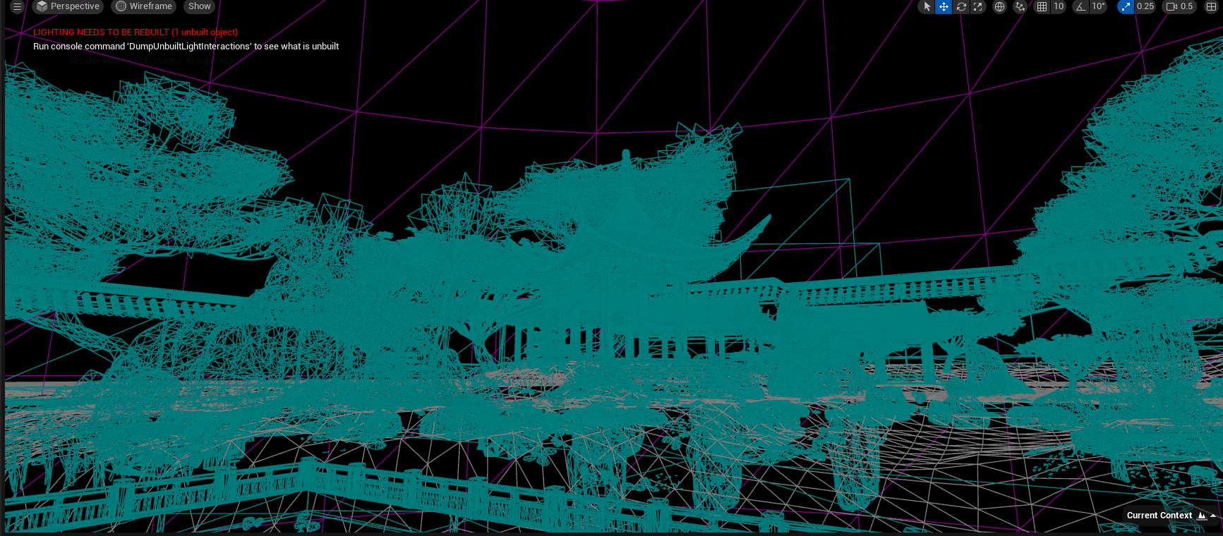 默认场景线框图