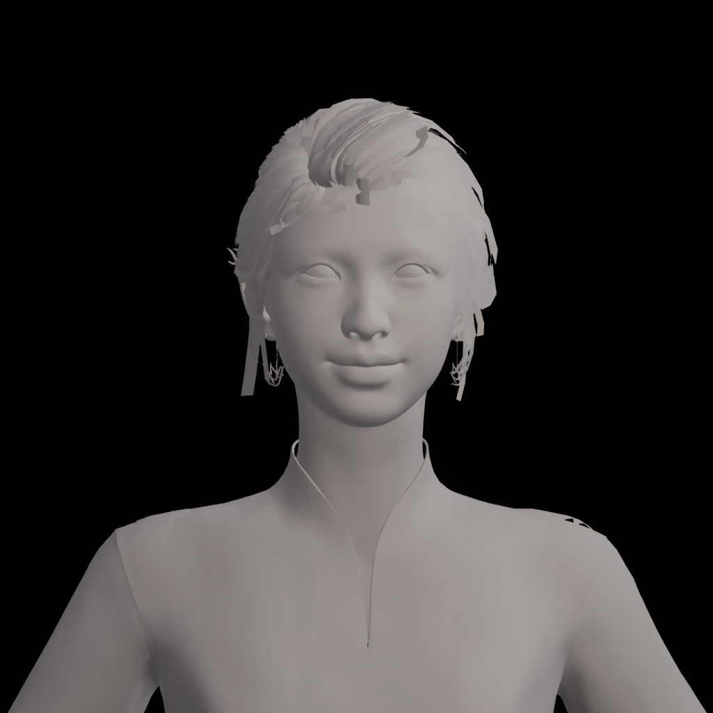 写实角色正面模型图