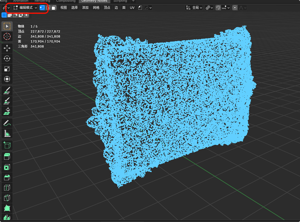 Blender 几何节点将模型转换为点云与体素数据